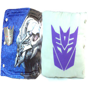 Four Sided Transformer Pillow with Cybertron Letters- $16 with Free Shipping